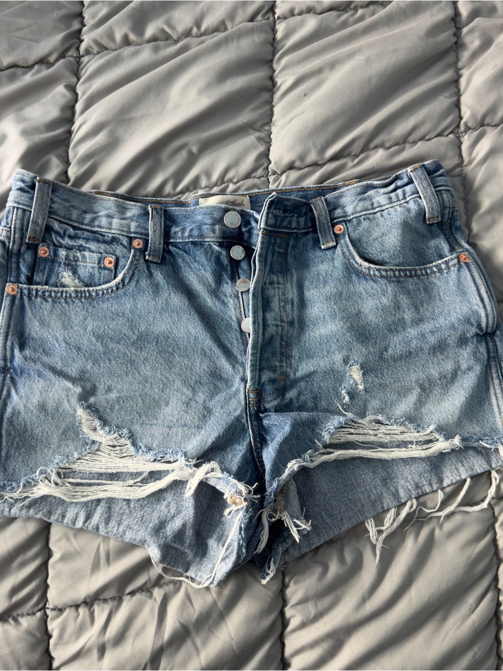 Universal Thread Light Blue Distressed Jean Shorts
